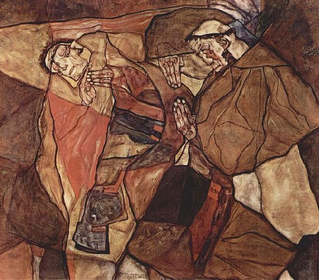 Egon Schiele Agony Sweden oil painting art